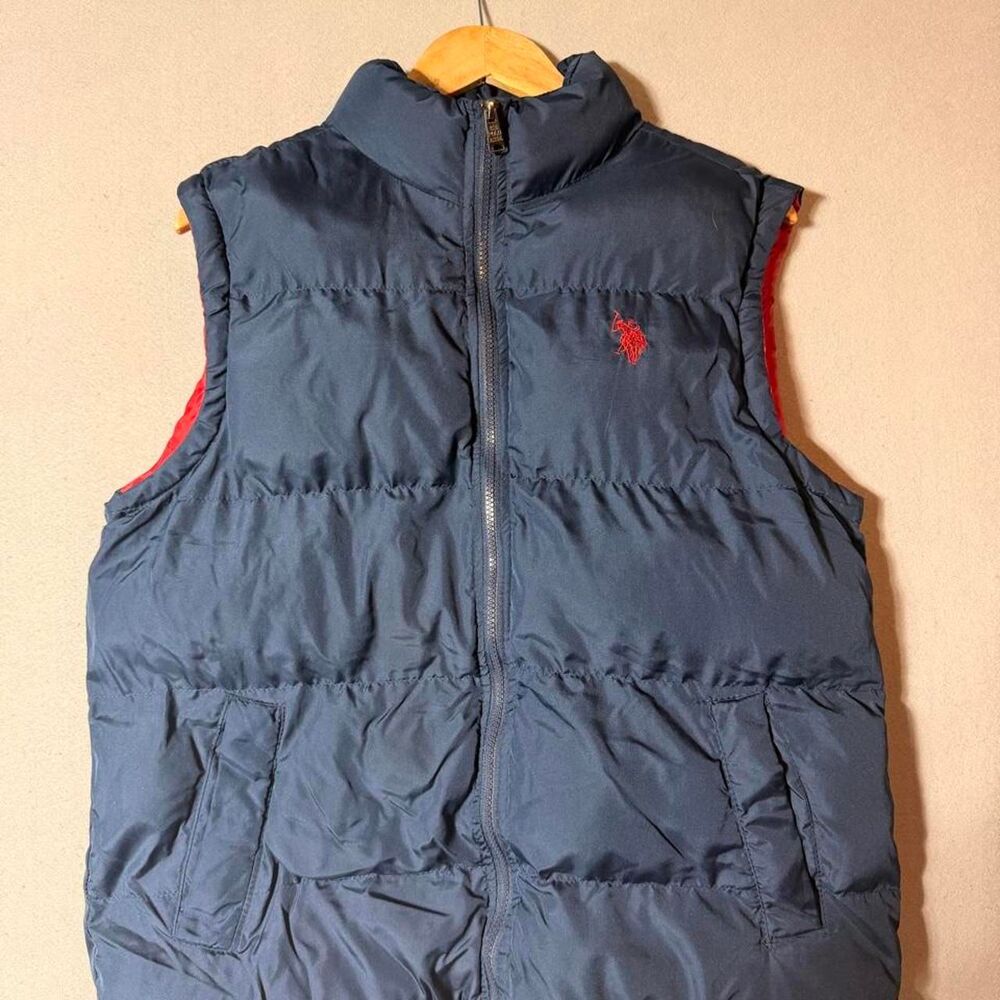 Us-polo-assn Men's Navy and Blue Gilet